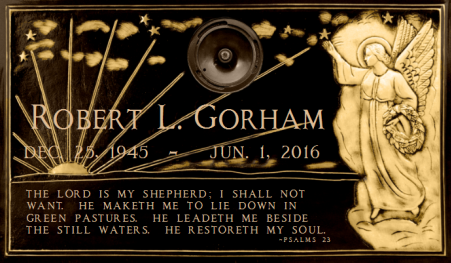 Garden Memorial Park bronze grave marker